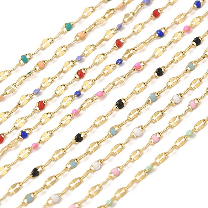 Ионное покрытие (ip) 304 цепи из нержавеющей стали, Эмаль стиле, реальный 18 k позолоченный, пайки, с катушкой, полированный