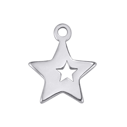 Stainless Steel Charms, Star