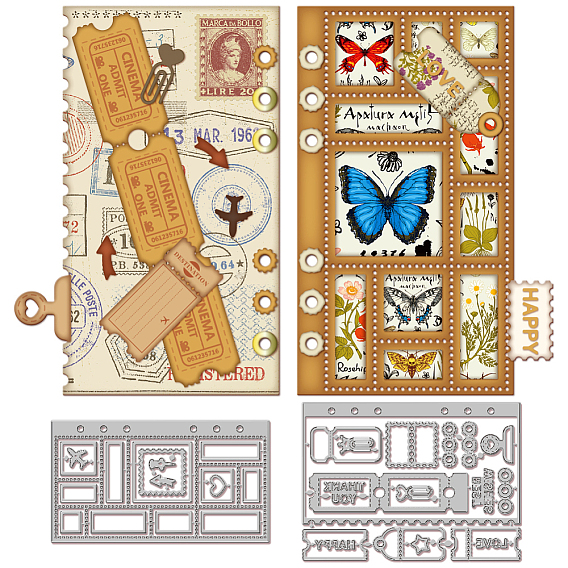 Ретро штамп тема трафареты для резки углеродистой стали, для diy scrapbooking, Фотоальбом, декоративная бумага для тиснения, цвет нержавеющей стали