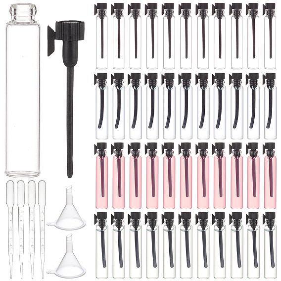 Наборы для распыления духов, включая стеклянный многоразовый флакон духов объемом 1 мл, прозрачная пластиковая воронка и пипетки для переноса