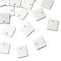 SHEGRACE Brass Pendants, Sqaure Charms, Stamping Blank Tag, Brushed Finish, Cadmium Free & Lead Free & Nickel Free