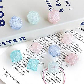 Прозрачные хрустящие акриловые европейские бусины, бусины с большим отверстием