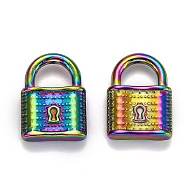 Ion Plating(IP) 304 Stainless Steel Pendants, PadLock
