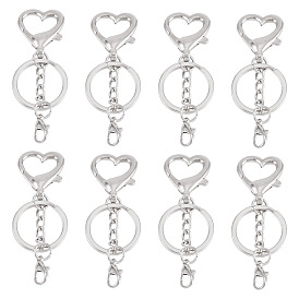 10шт. застежки для брелков из сплава, с застежками-лобстерами-сердечками