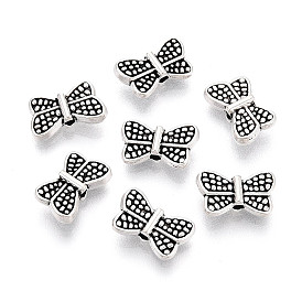 Сплавочные овальные бусины тибетского стиля , бабочка