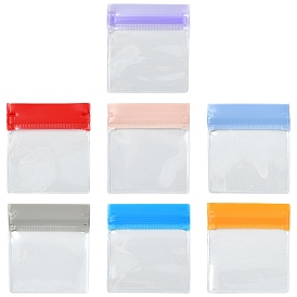 35Pcs 7 Colors Transparent EVA Packaging Resealable Bags, Self-Sealing Bag, Rectangle