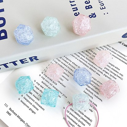 Прозрачные хрустящие акриловые европейские бусины, бусины с большим отверстием