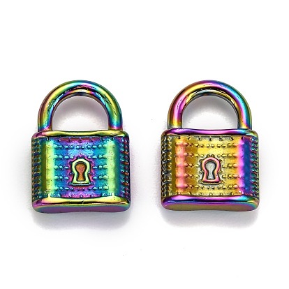 Ion Plating(IP) 304 Stainless Steel Pendants, PadLock