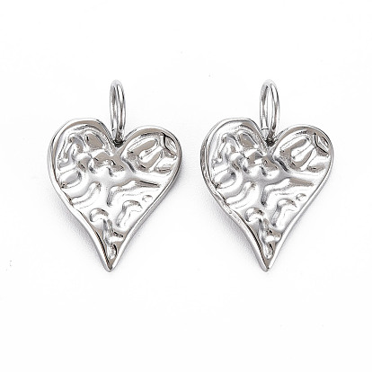 304 подвески из нержавеющей стали, без кадмия, без никеля и без свинца, , сердце