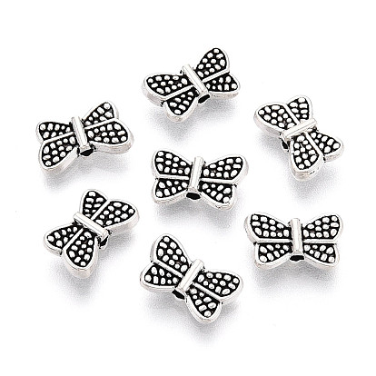 Сплавочные овальные бусины тибетского стиля , бабочка