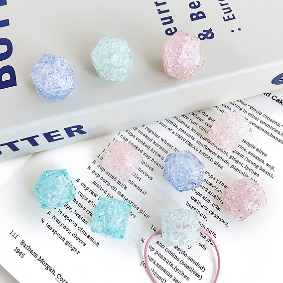 Прозрачные хрустящие акриловые европейские бусины, бусины с большим отверстием