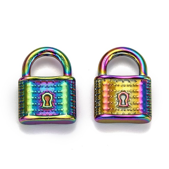 Ion Plating(IP) 304 Stainless Steel Pendants, PadLock