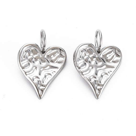 304 подвески из нержавеющей стали, без кадмия, без никеля и без свинца, , сердце