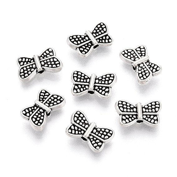 Сплавочные овальные бусины тибетского стиля , бабочка