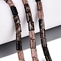 Natural Rhodonite Beads Strands, Hexagonal Prism