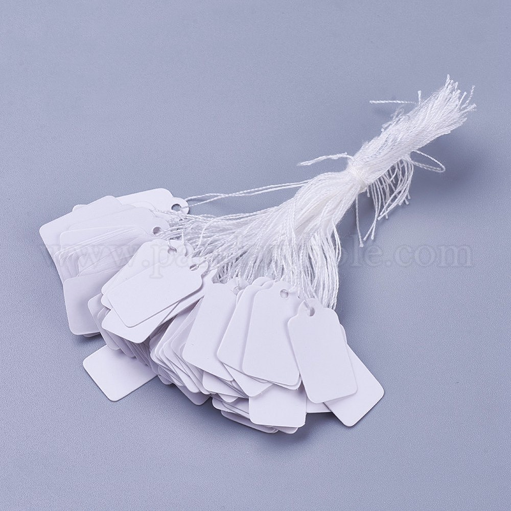 China Factory White Rectangle Jewelry Price Tags, Item Price Label with  String Price Paper Display for Goods Tags, Rectangle, 23x13mm 23x13mm in  bulk online 