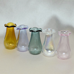 Miniature Glass Vase Ornaments, Micro Toys Dollhouse Accessories Pretending Prop Decorations