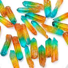 3-тональный гальванический кристалл природного кварца в форме пули, нет отверстий / незавершенного, для сбора, обмотка провода, викканское ремесло