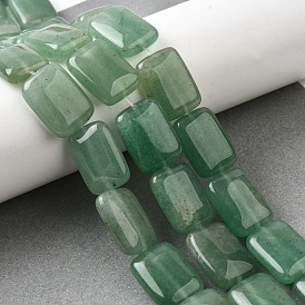 Естественный зеленый авантюрин бисер нитей, прямоугольные