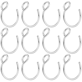 30 шт. 304 зажим из нержавеющей стали на кольцах для носа, украшения для носа без пирсинга