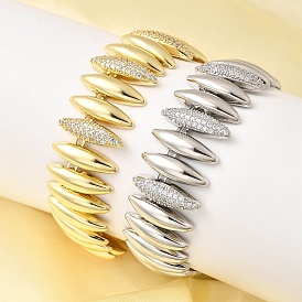 Браслеты из латунной цепочки для женщин, двухконусные, с кубического циркония, долговечный, без кадмия и без свинца, стойки покрытие