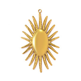 304 подвески из нержавеющей стали, овальный с подвесками в виде солнечных лучей, ионное покрытие (ip), зеркальная полировка