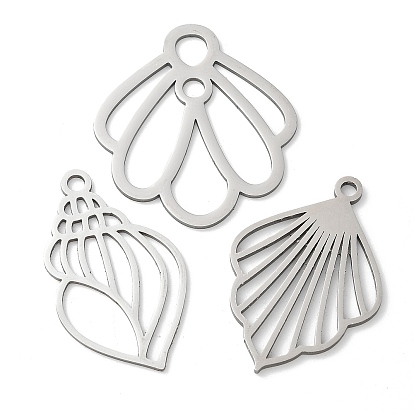 201 подвески из нержавеющей стали, лазерная резка, подвеска в виде ракушки, анти-тускнение