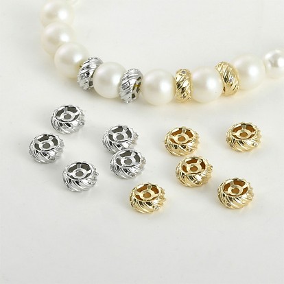 Латунные микропаве прозрачные кубики из циркония, без кадмия, без никеля и без свинца, рондель