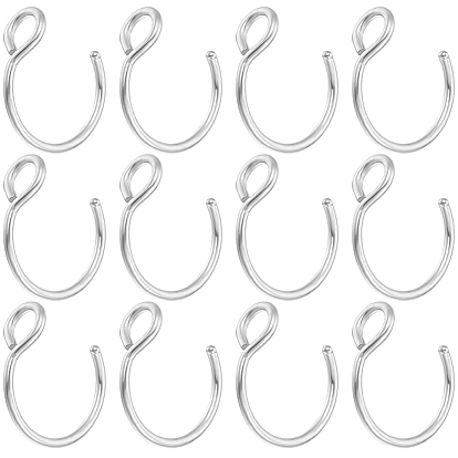 30 шт. 304 зажим из нержавеющей стали на кольцах для носа, украшения для носа без пирсинга