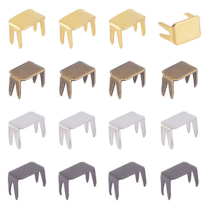 Go48pcs 4 цвета одежда аксессуары, латунные и железные стопоры для застежек-молний, верхние и нижние упоры