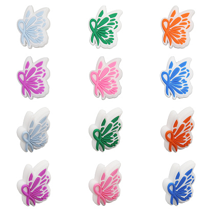 12 шт. 6 цветные экологически чистые силиконовые шарики для пищевых продуктов, бабочка