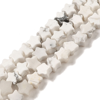 Synthetic Howlite Beads Strands, Star