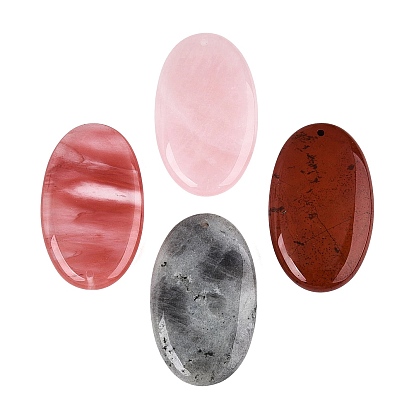 Природные и синтетические Gemstone подвески, овальные амулеты