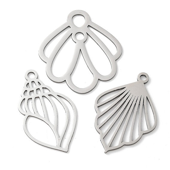 201 подвески из нержавеющей стали, лазерная резка, подвеска в виде ракушки, анти-тускнение