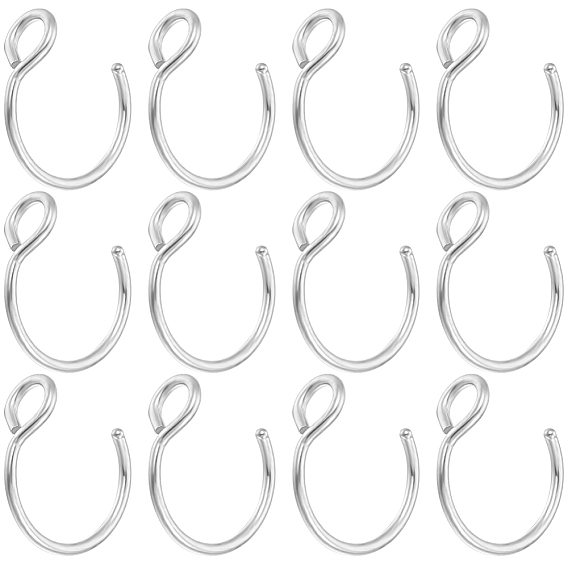 30 шт. 304 зажим из нержавеющей стали на кольцах для носа, украшения для носа без пирсинга