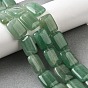 Естественный зеленый авантюрин бисер нитей, прямоугольные