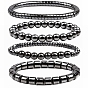 Эластичный браслет из немагнитного синтетического гематита с бусинами