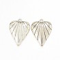 CCB Plastic Heart Leaf Pendants, 28x21x5mm, Hole: 2mm