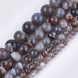 Naturelles agate Botswana chapelets de perles, ronde