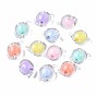 Transparent Acrylic Beads, Bead in Bead, Lemon