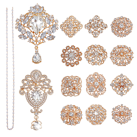 Наборы для самостоятельного изготовления броши из сплава с кристаллами и стразами