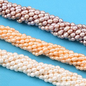 Нити из натурального культивированного пресноводного жемчуга, рис