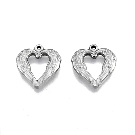 Pendentifs en acier inoxydable, cœur