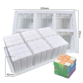 Magic Cube Shape DIY Candle Silicone Molds, Resin Casting Molds, For UV Resin, Epoxy Resin Jewelry Making