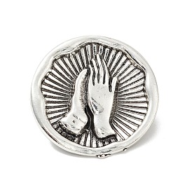 Alloy Praying Hand Badge Pin for Backpack Clothes