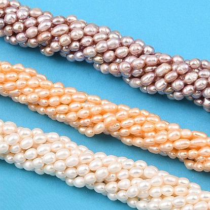 Нити из натурального культивированного пресноводного жемчуга, рис