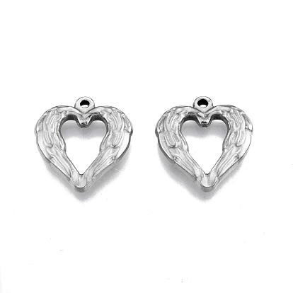 Pendentifs en acier inoxydable, cœur