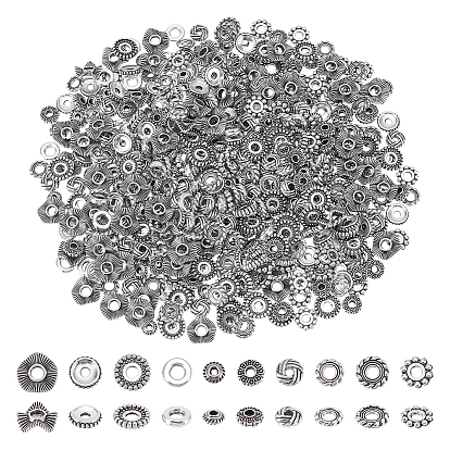 520 шт 10 стиль бусины-распорки сплава тибетского стиля, разнообразные