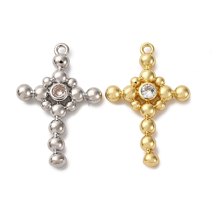 Латунные микро проложить кубического циркония подвески, крест прелести, стойки покрытие, долговечный, без кадмия и без свинца