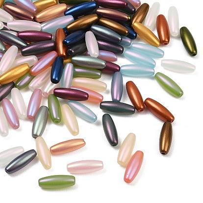 Стеклянный бисер непрозрачных цветов, имитации жемчуга, рис